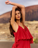 MES DEMOISELLES Calimera Maxi Κόκκινο Φόρεμα
