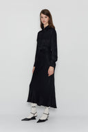 NADIA RAPTI Lotus Black Skirt With Flowers