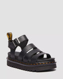 DR. MARTENS Blaire Athena Leather Strap Sandals Black