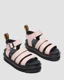 DR. MARTENS Blaire Athena Leather Strap Sandals Pink