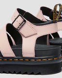 DR. MARTENS Blaire Athena Leather Strap Sandals Pink