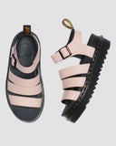DR. MARTENS Blaire Athena Leather Strap Sandals Pink