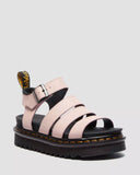 DR. MARTENS Blaire Athena Leather Strap Sandals Pink