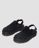 DR. MARTENS Zebzag Eh Suede Platform Mules Black
