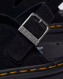 DR. MARTENS Zebzag Eh Suede Platform Mules Black