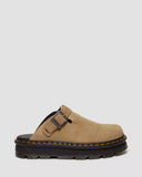 DR. MARTENS Zebzag Eh Suede Platform Mules Savannah Tan