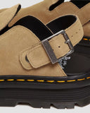 DR. MARTENS Zebzag Eh Suede Platform Mules Savannah Tan