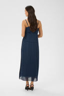 KAFFE Kakiera Maxi Πλισέ Μπλε Φόρεμα