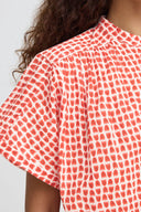 ICHI Ihlumma Κόκκινο Πουκάμισο με Λουλούδια