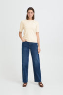 ICHI Ihluls Birch Ribbed T-shirt