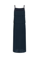 KAFFE Kakiera Maxi Πλισέ Μπλε Φόρεμα