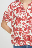 ICHI Ihgilvis Red Floral Πουκάμισο