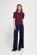 ICHI Ihluls Ribbed Red T-shirt