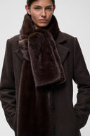 InWear Zabelleiw Dark Brown Γούνινο Κασκόλ