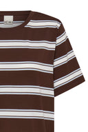 ICHI Ihrebetta Καφέ Striped T-shirt