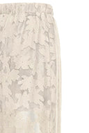 ICHI Ihmania Εκρού Φούστα με Διαφάνεια