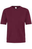 ICHI Ihluls Ribbed Red T-shirt