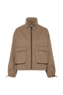 ICHI Ihesolu Καφέ Καρό Jacket