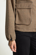ICHI Ihesolu Καφέ Καρό Jacket