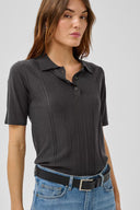 MY ESSENTIAL WARDROBE Enise Γκρι Πόλο T-Shirt