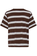 ICHI Ihrebetta Καφέ Striped T-shirt