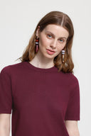 ICHI Ihluls Ribbed Red T-shirt