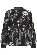 InWear Makennaiw Μαύρο Botanical Πουκάμισο