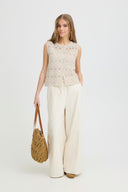 ICHI Ihnekla Crochet Top