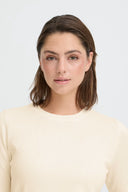 ICHI Ihluls Birch Ribbed T-shirt