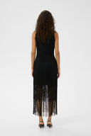 INWEAR Charleeneiw Midi Μαύρο Φόρεμα Με Κρόσια