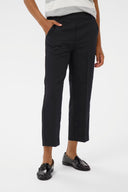 KAFFE Kasakura Black Deep Cropped Παντελόνι