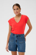 KAFFE Kalise Κόκκινο T-Shirt