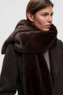 InWear Zabelleiw Dark Brown Γούνινο Κασκόλ