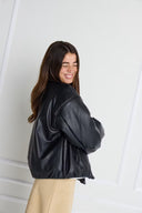 ICHI Ihgirana Μαύρη Δερματίνη Jacket
