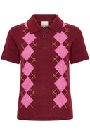 ICHI Ihdasila Red Polo Sweater