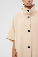 INWEAR Hollyniw Μπεζ Κάπα Με Ψηλό Γιακά