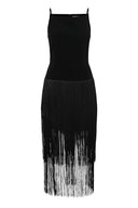 INWEAR Charleeneiw Midi Μαύρο Φόρεμα Με Κρόσια
