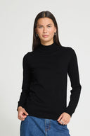 ICHI Ihluls Turtleneck Μαύρο Πουλόβερ