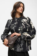 InWear Makennaiw Μαύρο Botanical Πουκάμισο