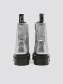 DR. MARTENS Jadon Silver Metallic Tumble Boots