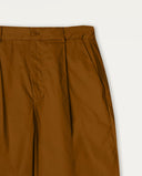 YERSE Cotton Wide Leg Καφέ Παντελόνι
