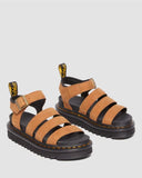 DR. MARTENS Blaire Athena Leather Strap Sandals Brown