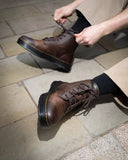 DR. MARTENS Brookline Chukka Crazy Horse Leather Men's Boots Brown