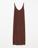 YERSE Chocolate Tencel Long Sleeveless Dress