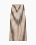 YERSE Wide-Leg Striped Παντελόνι Ecru & Black