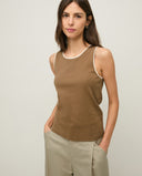 YERSE Two-tone Khaki Top