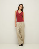 YERSE Πλεκτό Ribbed Κόκκινο Τοπ