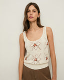 YERSE Πλεκτό Τοπ Με Κέντημα