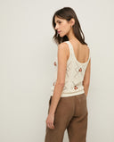 YERSE Πλεκτό Τοπ Με Κέντημα