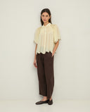 YERSE Vanilla Embroidered Shirt